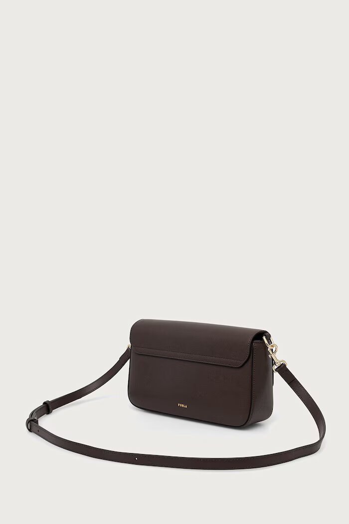 Furla чанта crossbody дамска от кожа Iride S кафява WB02206.BX3104.2460S