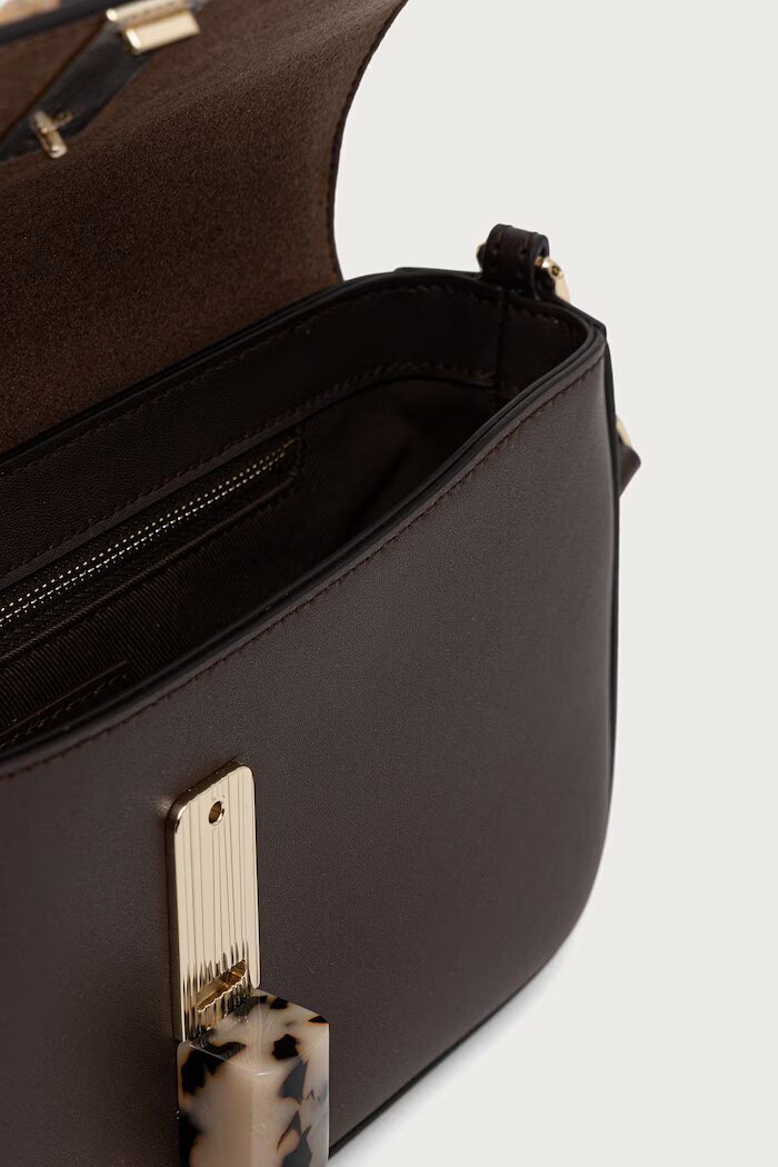 Furla чанта crossbody дамска от кожа Iride S кафява WB02206.BX3104.2460S