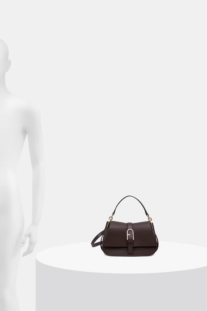 Furla чанта crossbody дамска от кожа кафява WB01032.BX2045.4284S
