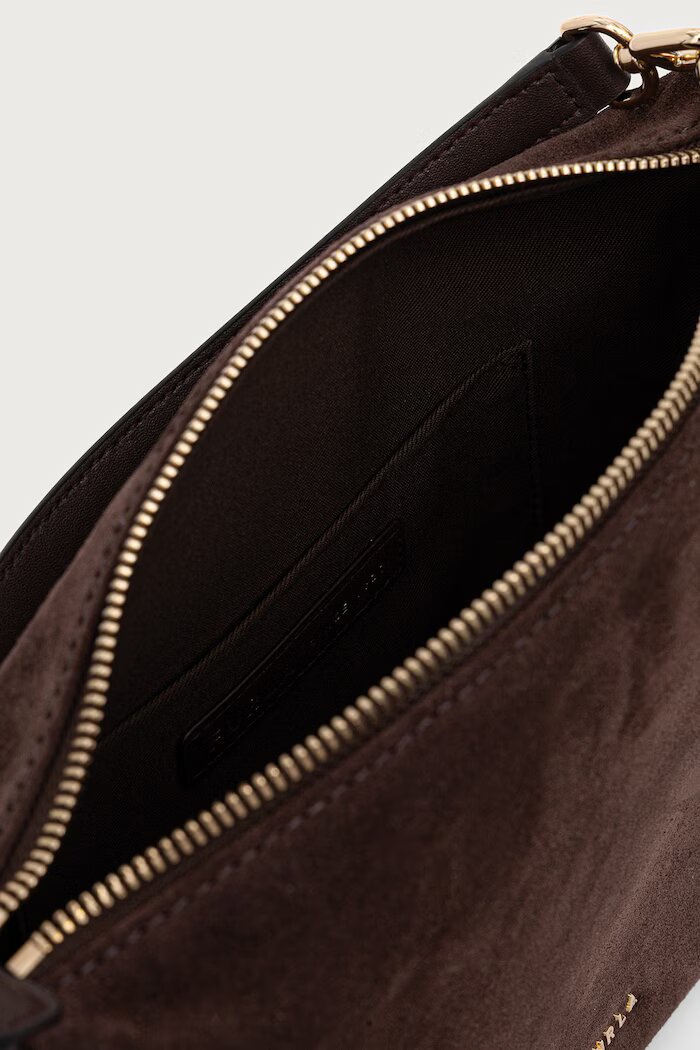 Furla чанта crossbody дамска от кожа Tonie Mini Hobo кафява WE00877.U10000.3244S