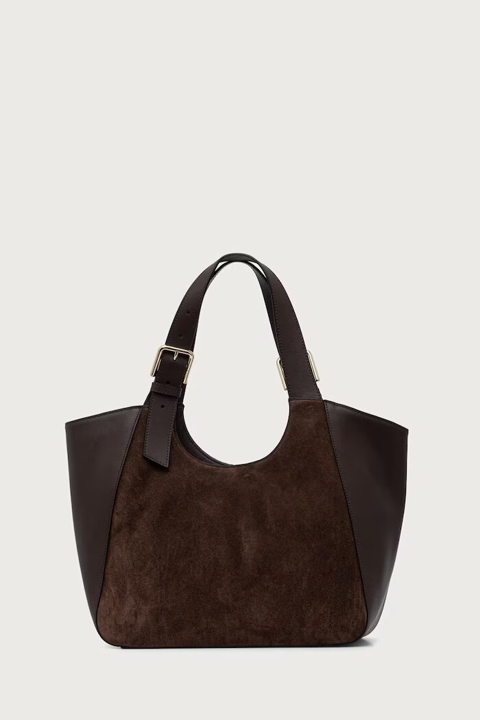 Furla чанта дамска от кожа Dora M Tote кафява WB02012.BX4018.3244S