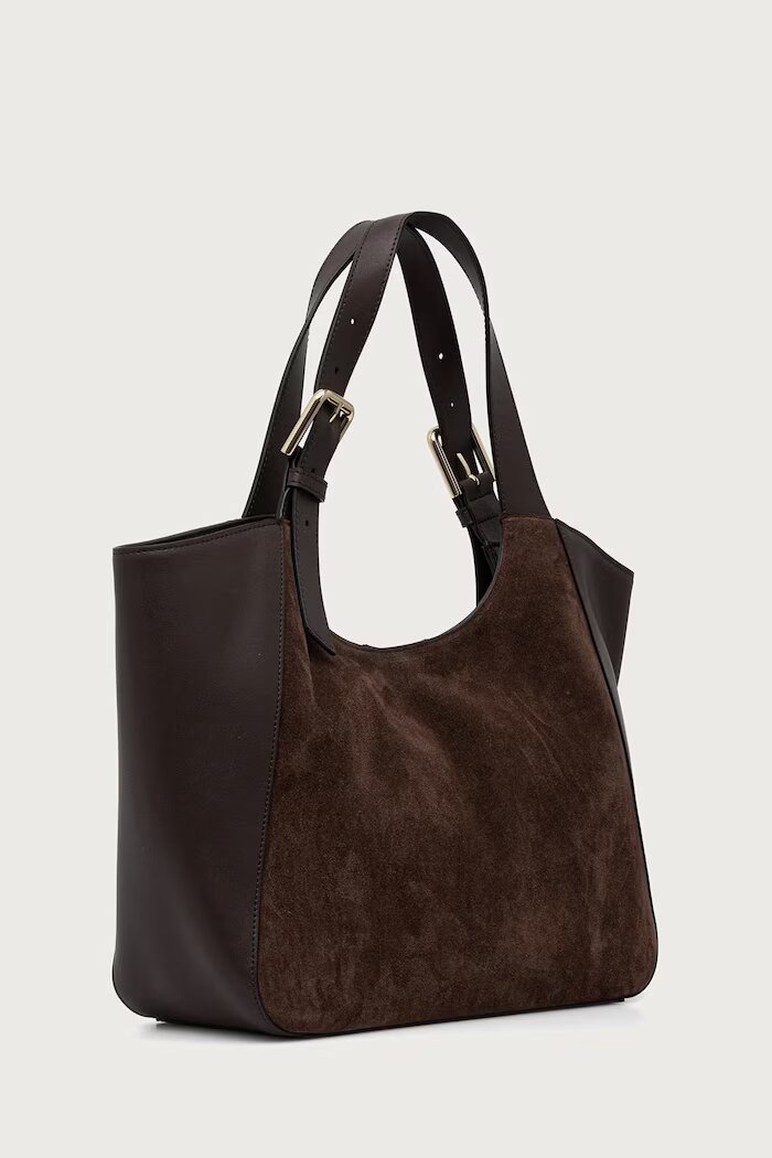 Furla чанта дамска от кожа Dora M Tote кафява WB02012.BX4018.3244S