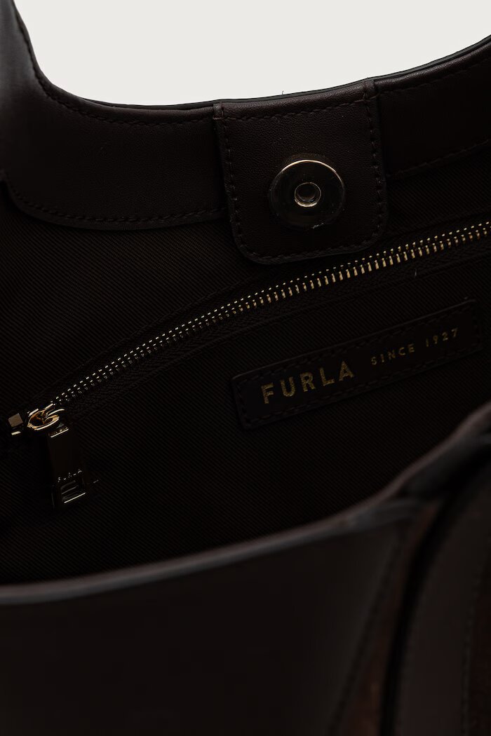 Furla чанта дамска от кожа Dora M Tote кафява WB02012.BX4018.3244S