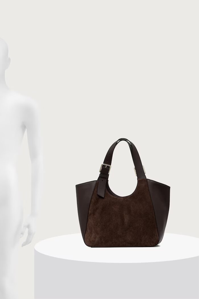 Furla чанта дамска от кожа Dora M Tote кафява WB02012.BX4018.3244S