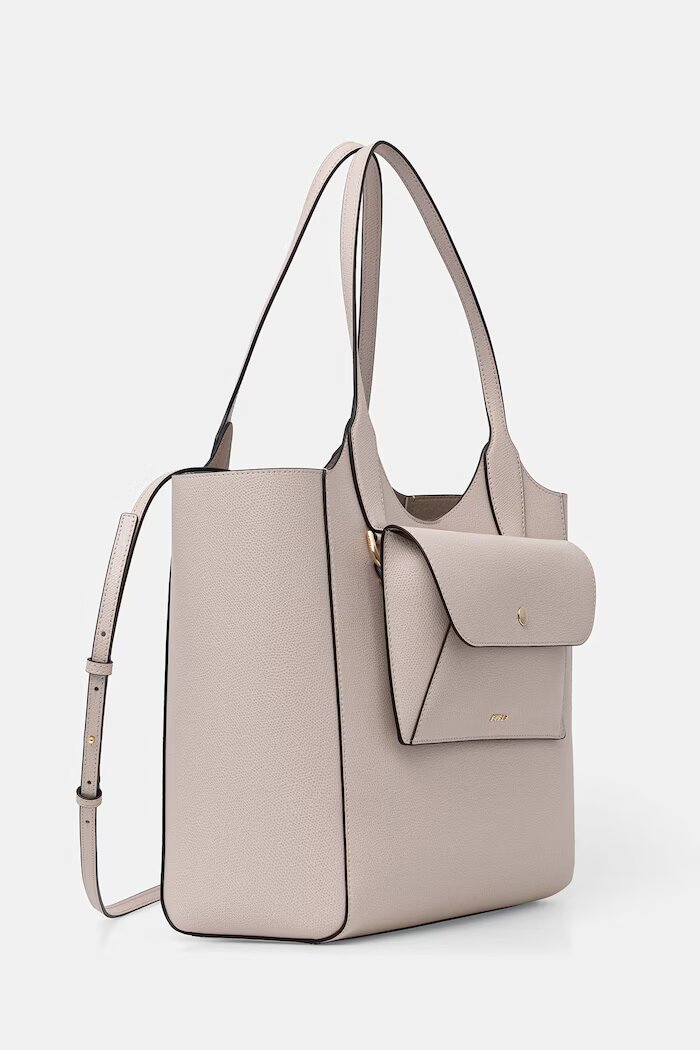 Furla Чанта дамска от кожа Lea M Tote бежова WB01941