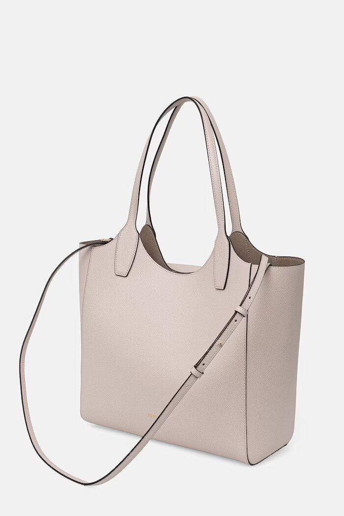Furla Чанта дамска от кожа Lea M Tote бежова WB01941