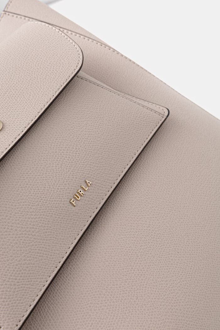 Furla Чанта дамска от кожа Lea M Tote бежова WB01941