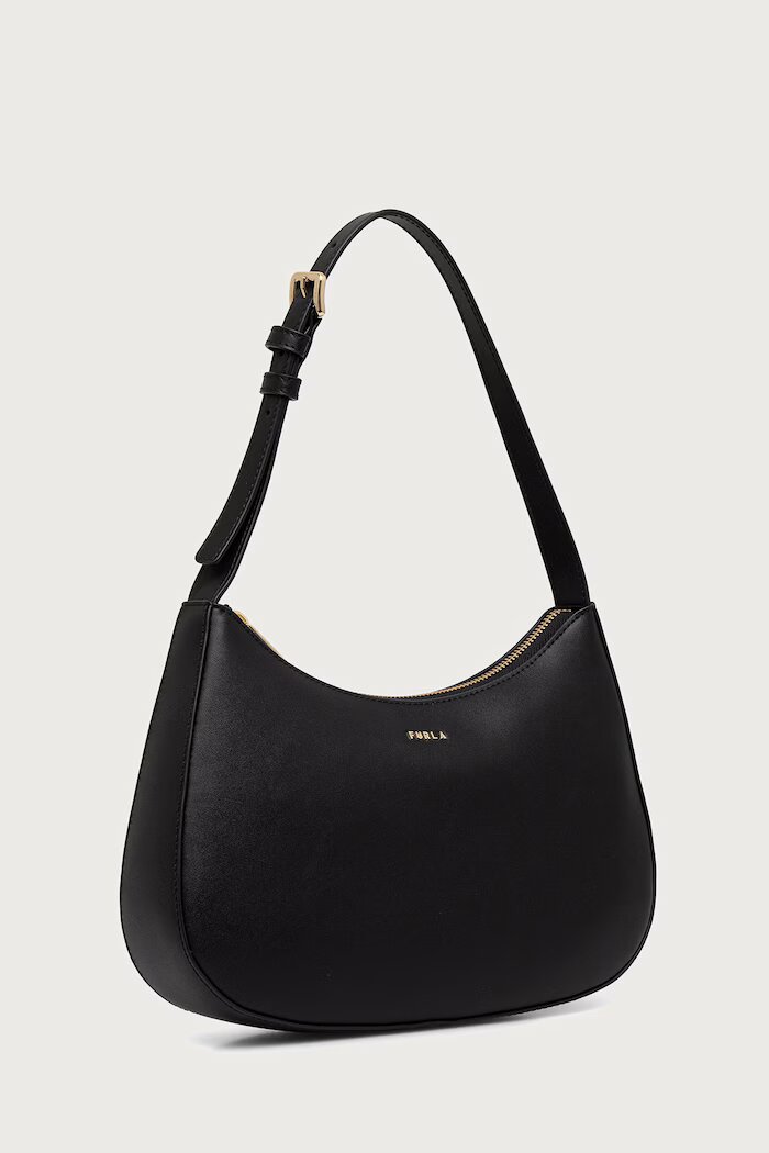 Furla чанта тип хобо дамска от кожа Margot S черна WB02167.BX3104.O6000