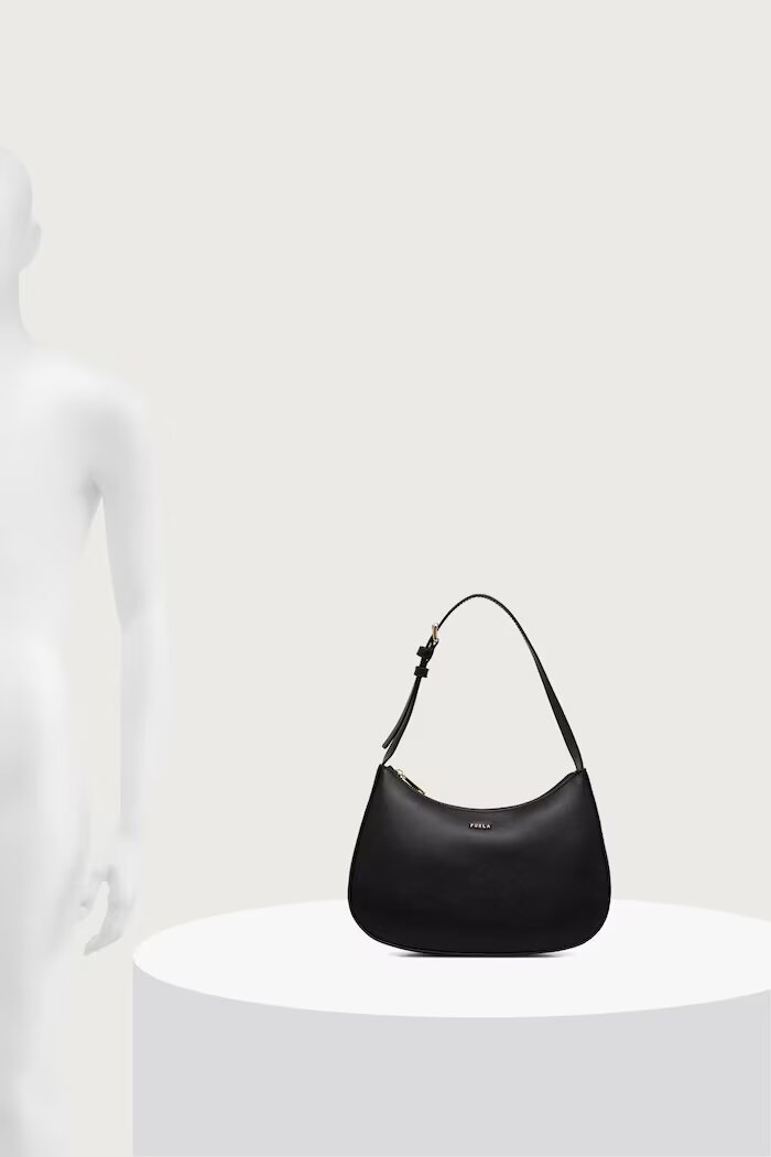 Furla чанта тип хобо дамска от кожа Margot S черна WB02167.BX3104.O6000