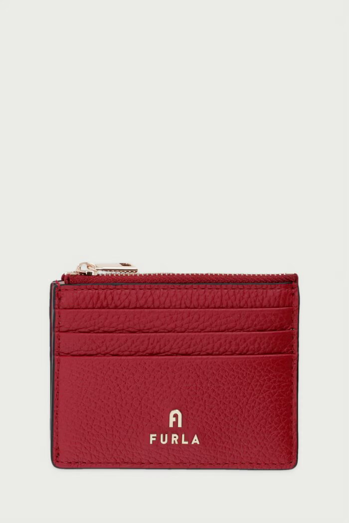 Furla калъф за карти дамски от кожа Camelia S червен WP00388.HSF000.CGQ00