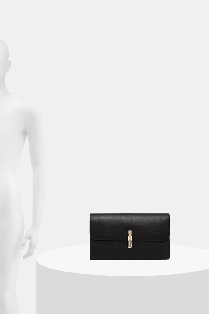 Furla клъч дамски от кожа черен WE00913 ARE000 O6000