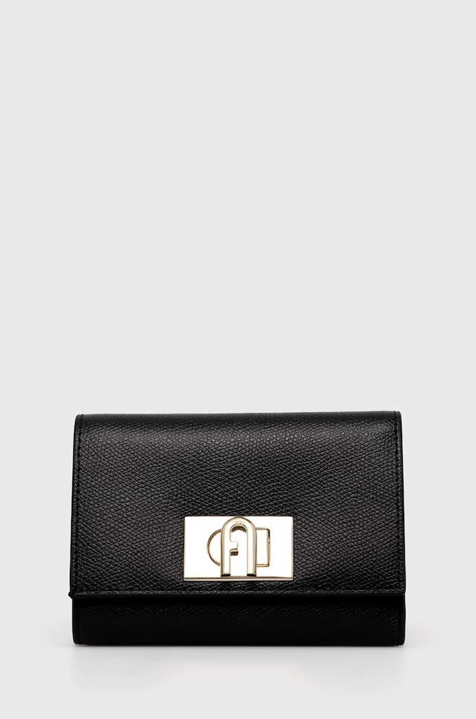 Furla Кожен портфейл дамски в черно