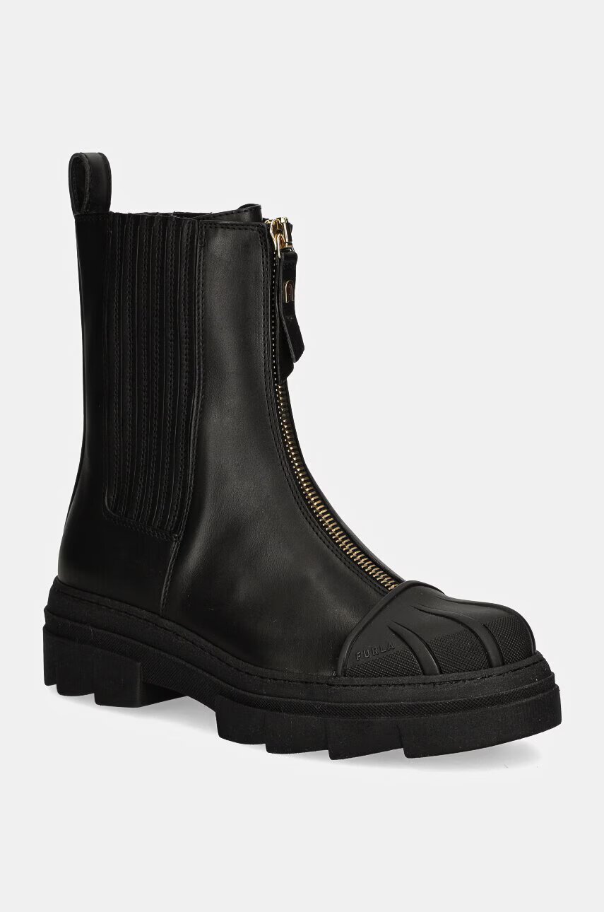 Furla Кожени боти челси Gum Chelsea Boot