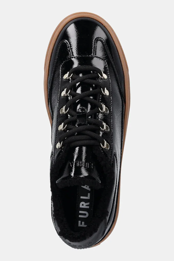 Furla Кожени маратонки Enjoy Lace-Up Sneaker в черно YK31ENJ BX4211 O6000
