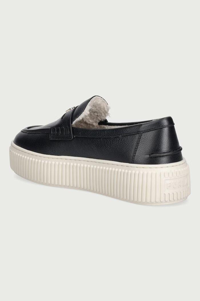 Furla мокасини дамски от кожа Sky черни YN09FKY BX4832 5442S