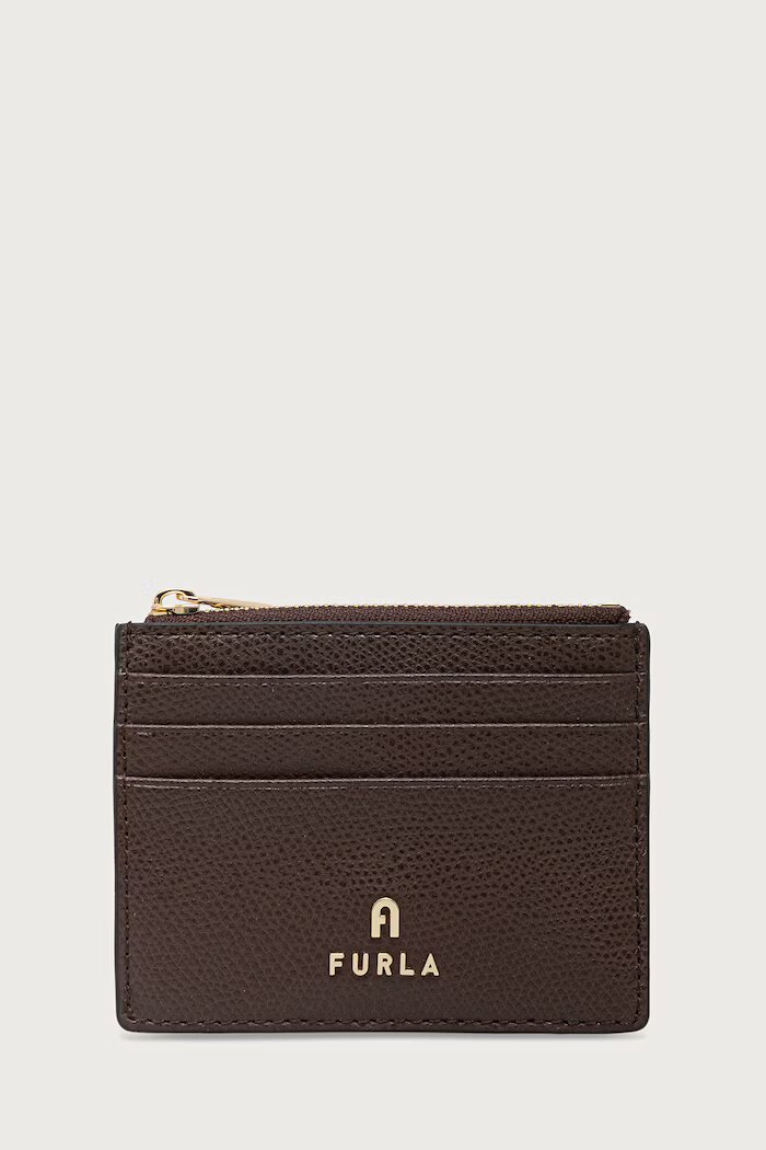Furla портфейл дамски от кожа Camelia S кафяв WP00388.ARE000.4284S