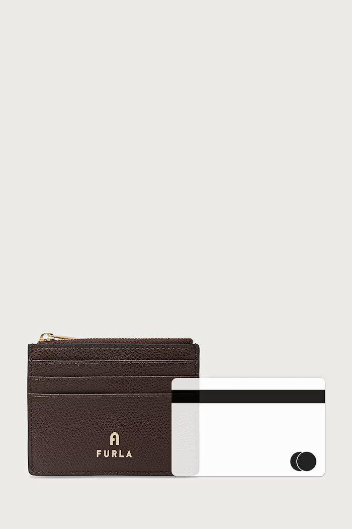 Furla портфейл дамски от кожа Camelia S кафяв WP00388.ARE000.4284S