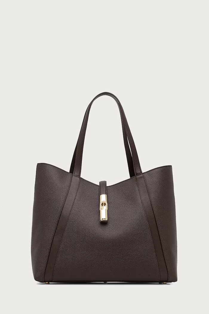 Furla шопинг чанта дамска от кожа кафява WB01788.BX3353.2460S