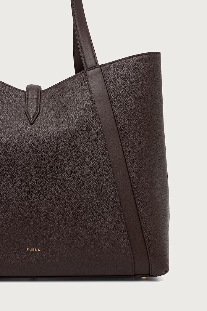 Furla шопинг чанта дамска от кожа кафява WB01788.BX3353.2460S