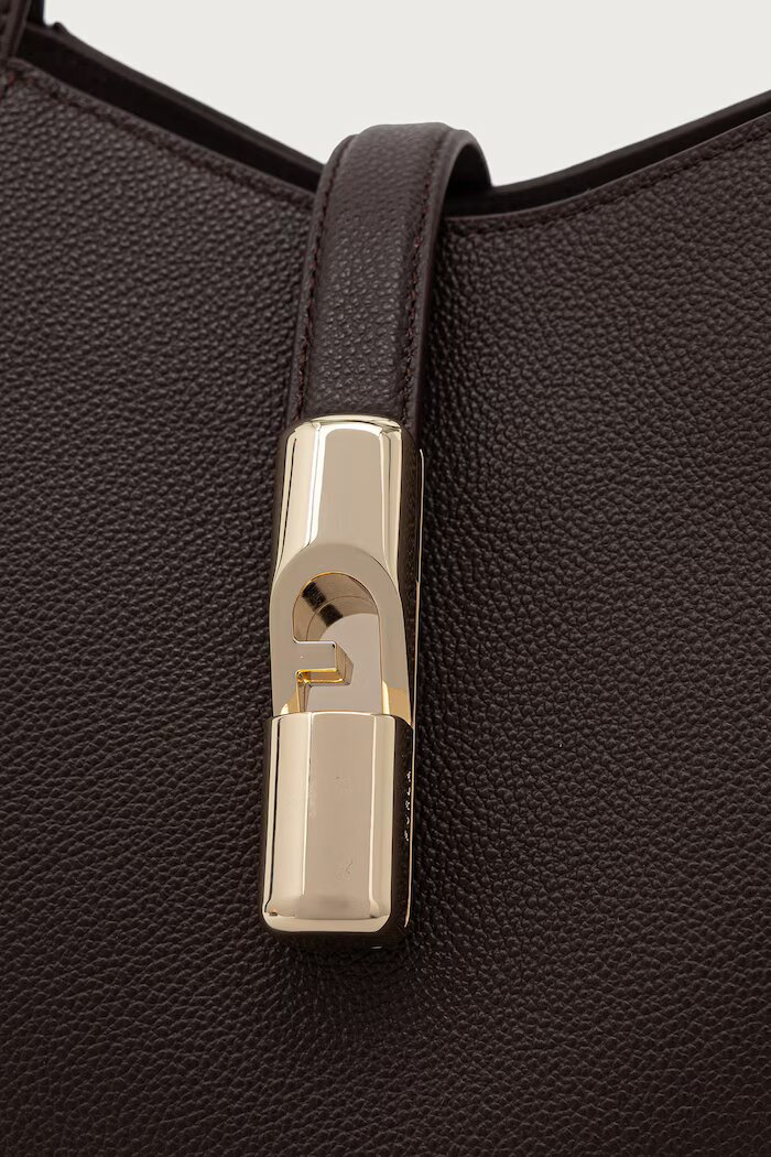 Furla шопинг чанта дамска от кожа кафява WB01788.BX3353.2460S