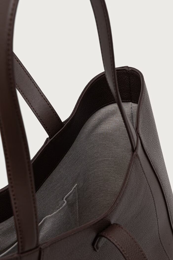 Furla шопинг чанта дамска от кожа кафява WB01788.BX3353.2460S