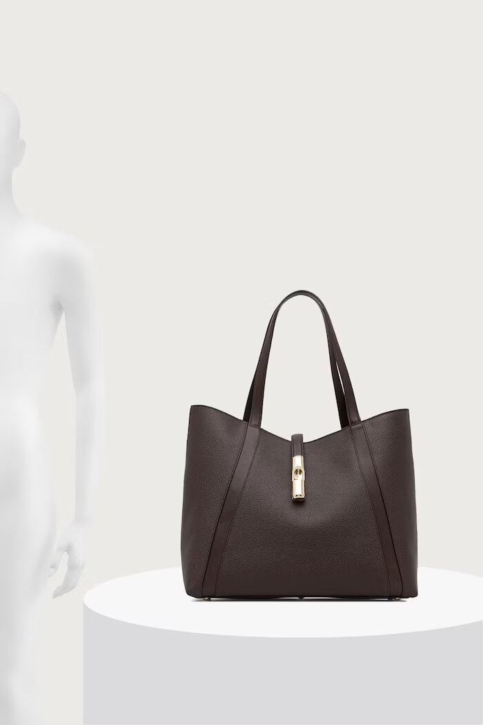Furla шопинг чанта дамска от кожа кафява WB01788.BX3353.2460S