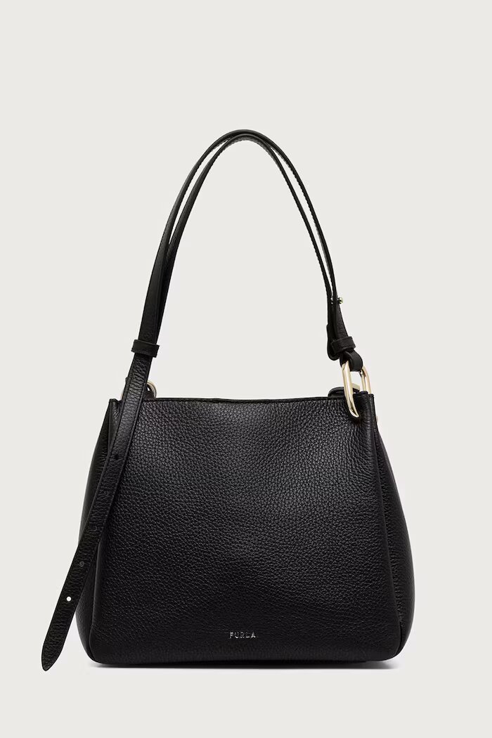 Furla шопинг чанта дамска от кожа Nuvola M Tote черна WB02020.HSF000.O6000