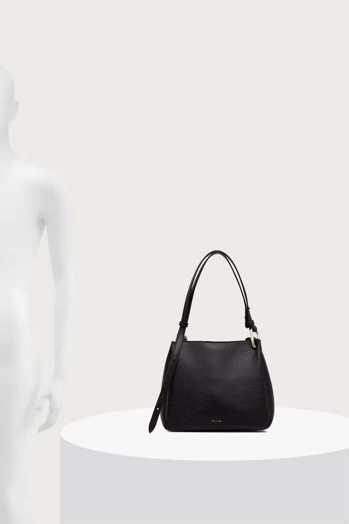 Furla шопинг чанта дамска от кожа Nuvola M Tote черна WB02020.HSF000.O6000