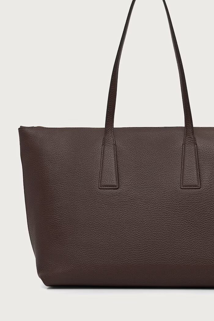 Furla шопинг чанта дамска от кожа Olivia L Tote кафява WB01940.HSF000.4284S