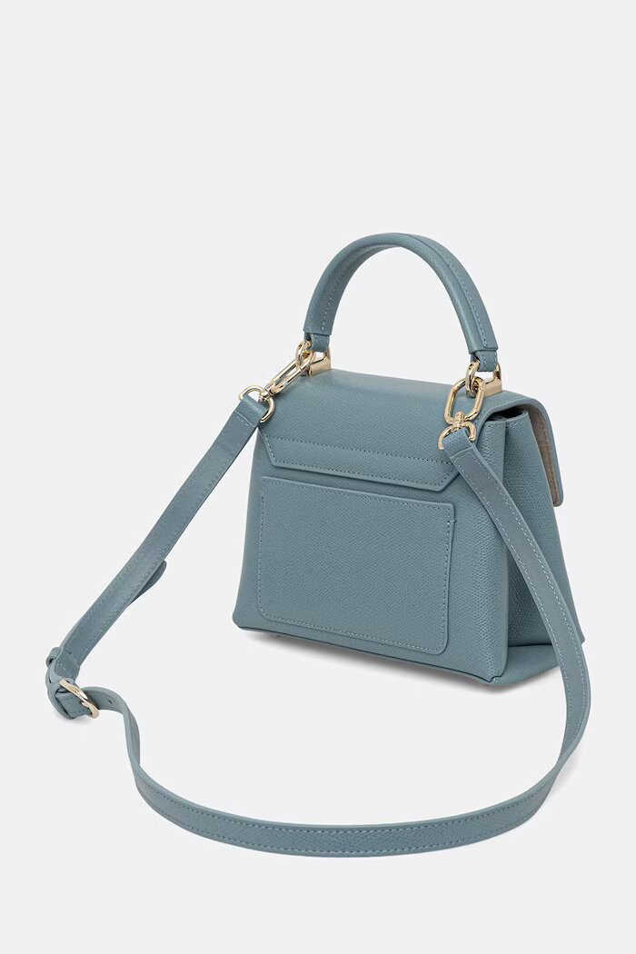 Furla структурирана чанта дамска от кожа тюркоазена WB00109 ARE000 4896S
