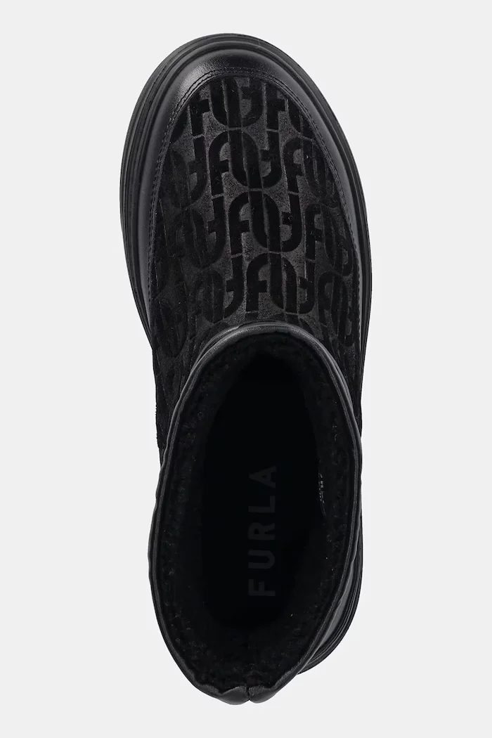 Furla Велурени апрески Nuage Snow Boot в черно YK29NUA BX4215 O6000