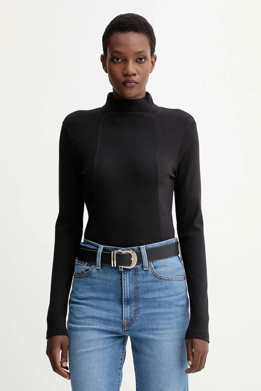 G-STAR Блуза с дълги ръкави A line slim rib mock