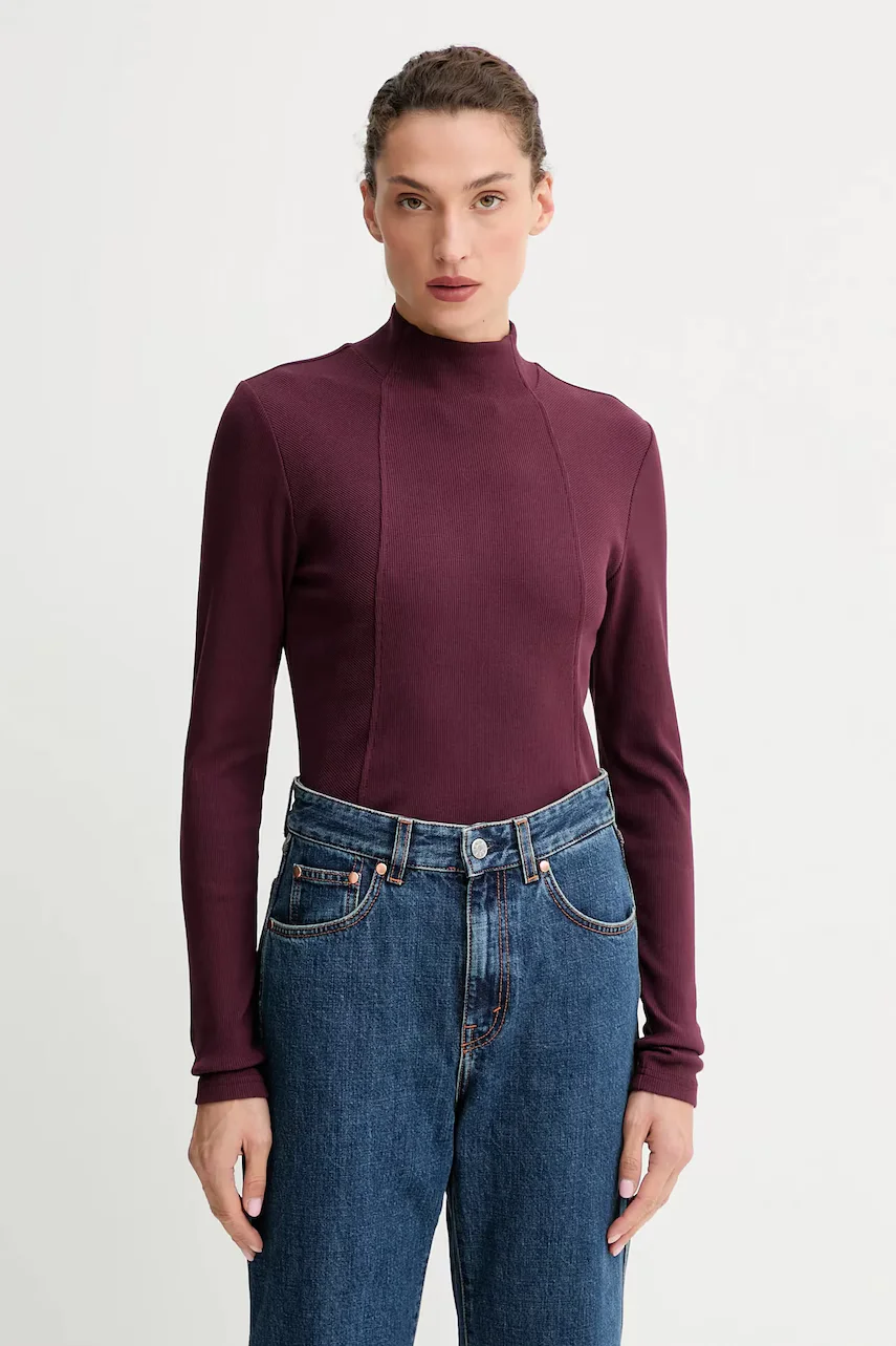G-STAR Блуза с дълги ръкави A line slim rib mock