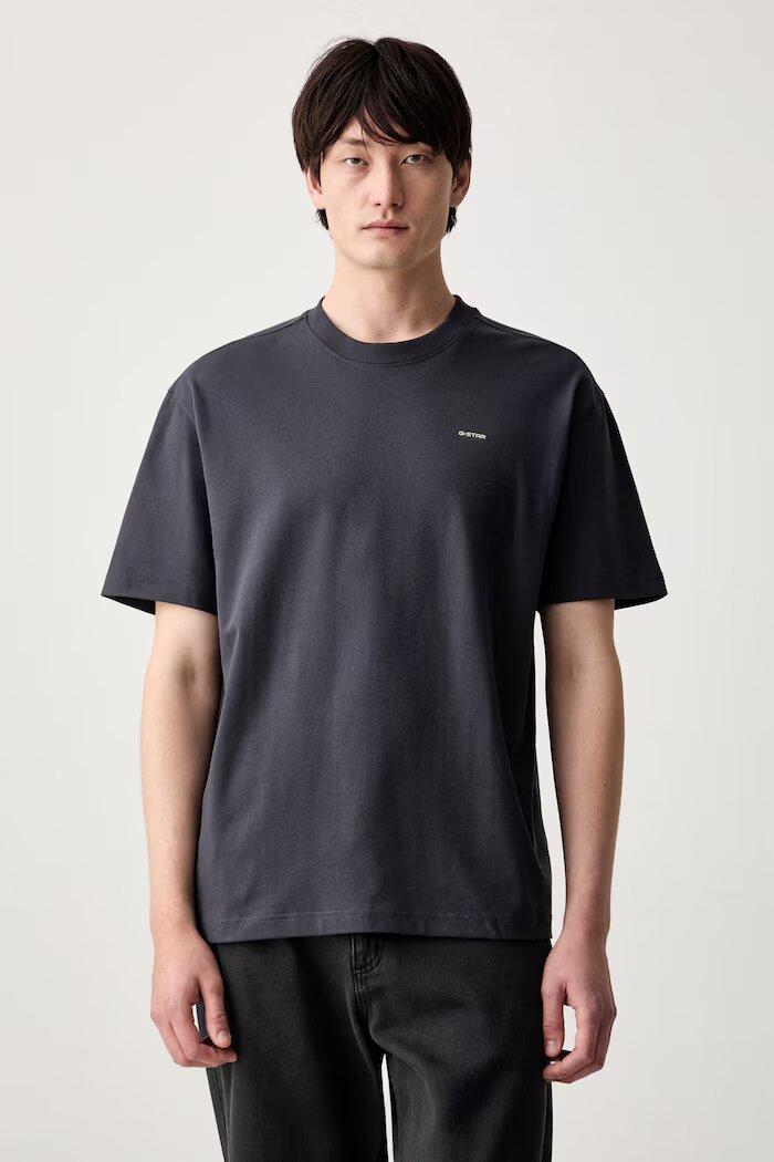 G-STAR тениска мъжка от памук Back gr relaxed сива D28884-E385