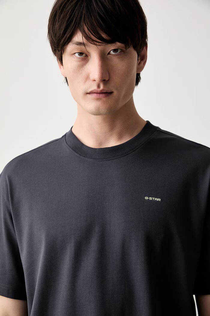 G-STAR тениска мъжка от памук Back gr relaxed сива D28884-E385