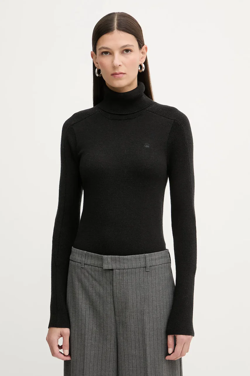 G-STAR Вълнен пуловер Core turtle slim knit