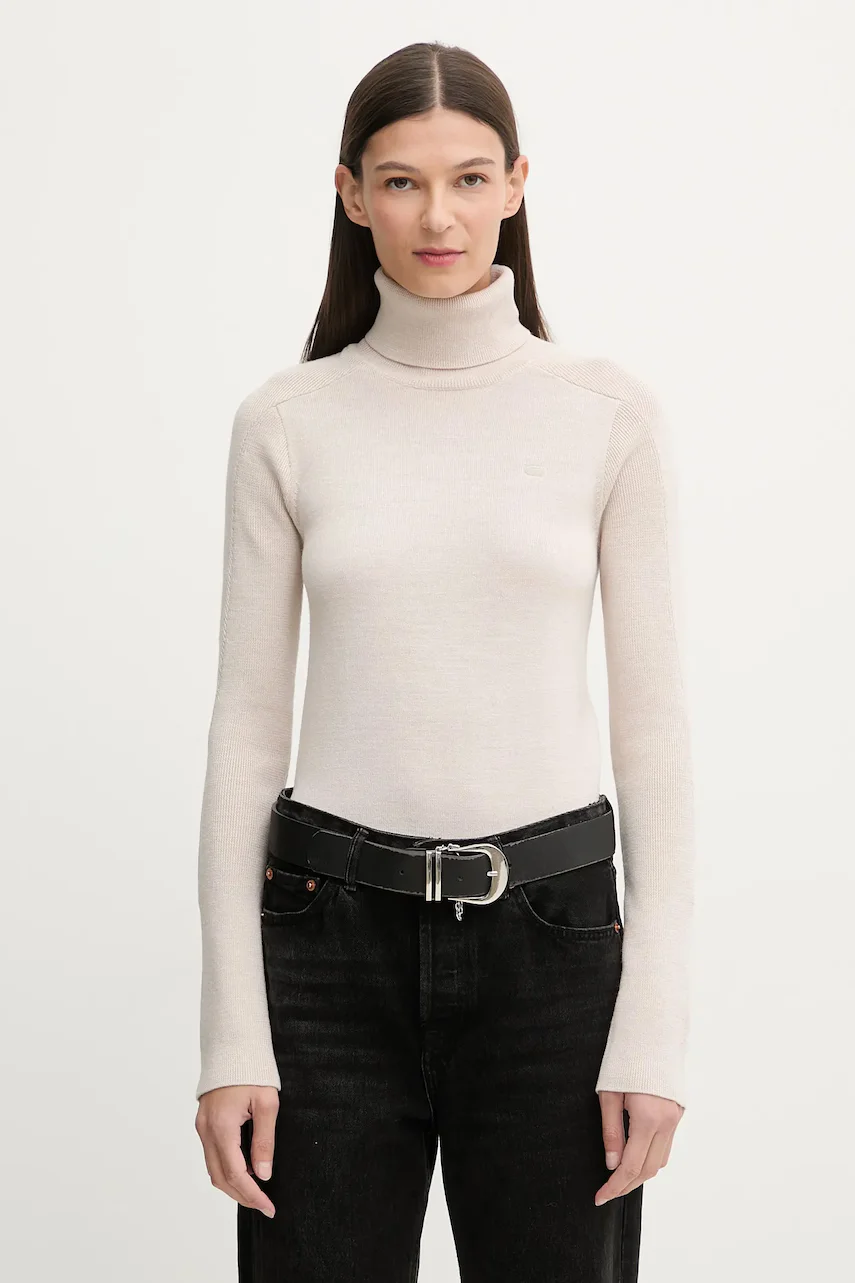 G-STAR Вълнен пуловер Core turtle slim knit