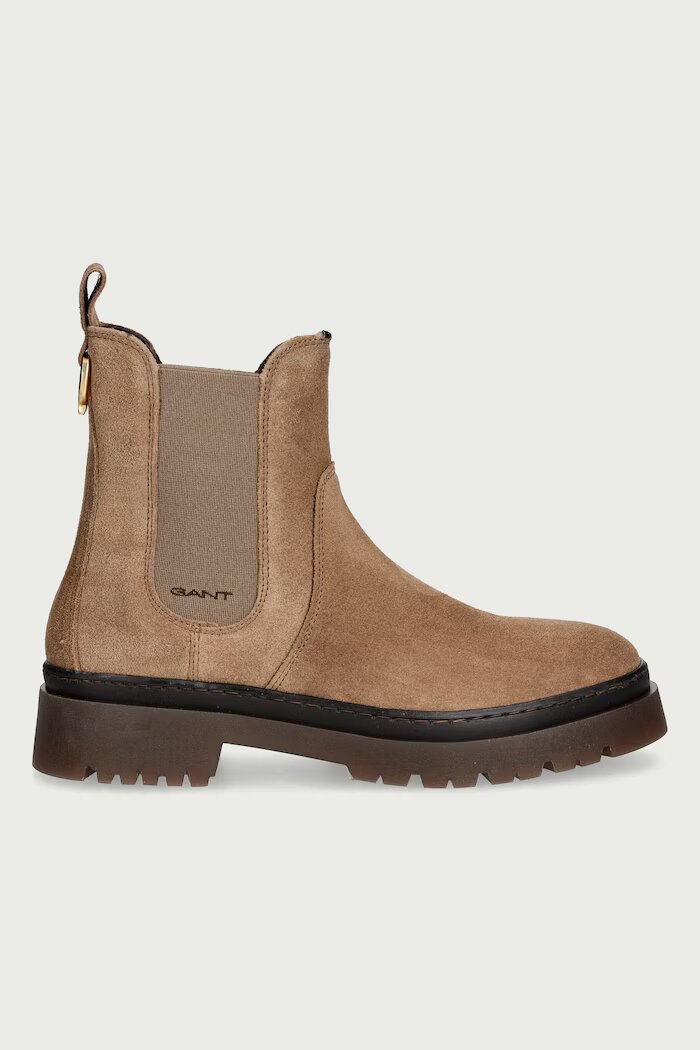 Gant боти челси дамски от велур Aligrey бежови 33553422