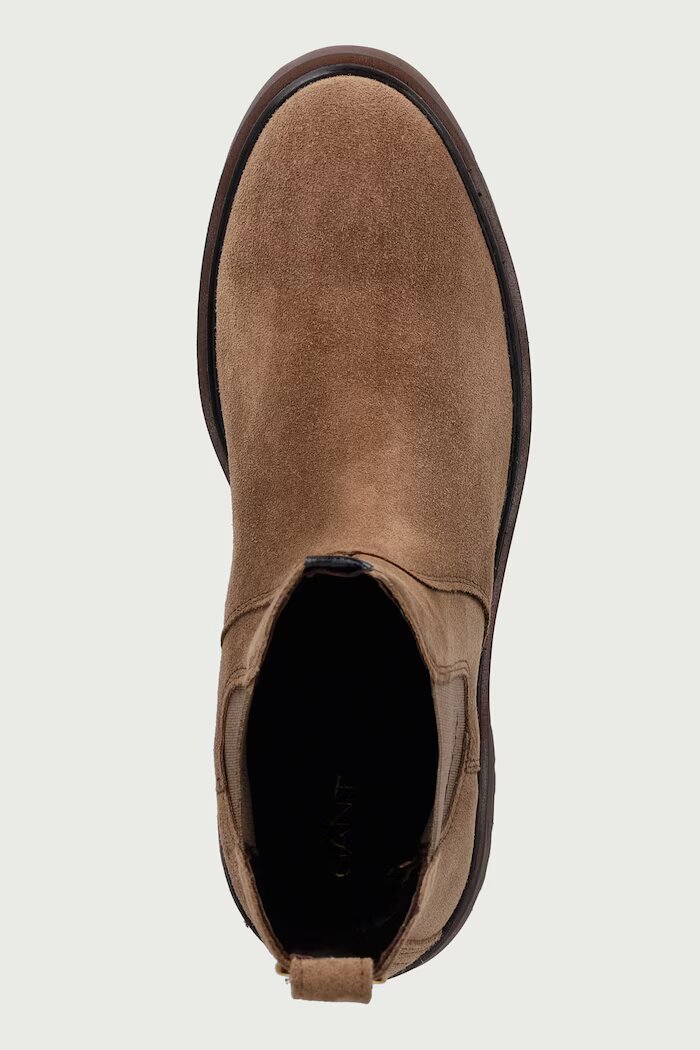 Gant боти челси дамски от велур Aligrey бежови 33553422