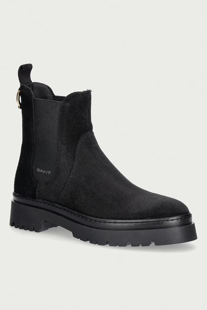 Gant боти челси дамски от велур Aligrey черни 33553422