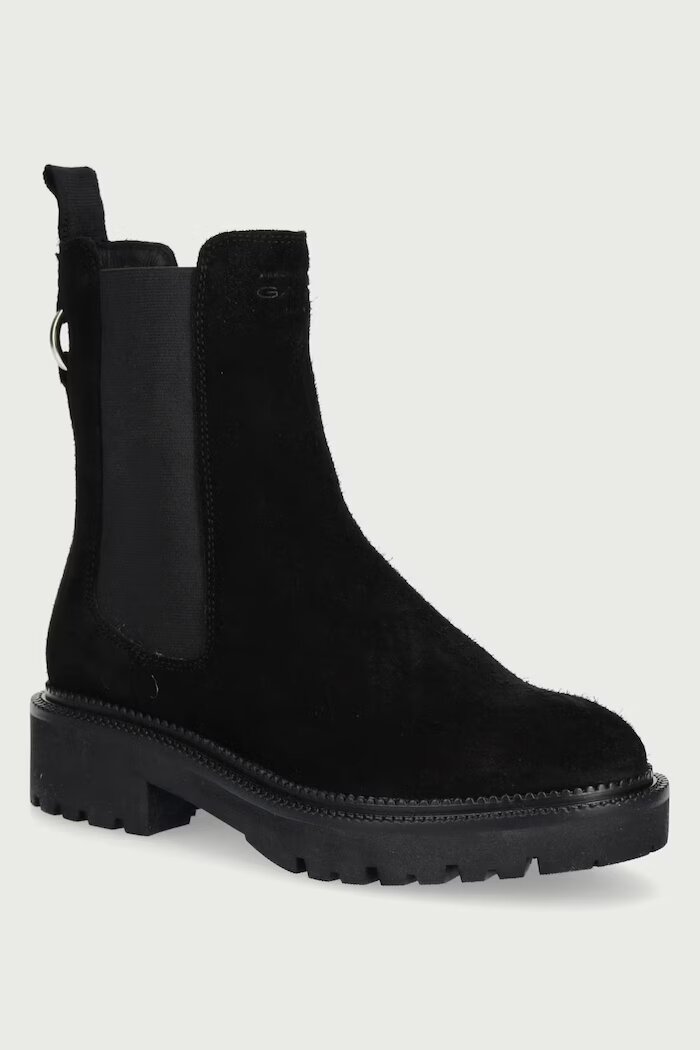 Gant боти челси дамски от велур Kelliin черни 33553439