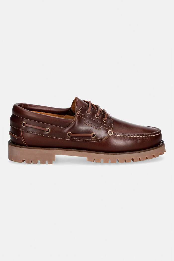 Gant Кожени мокасини Tratton мъжки в кафяво 32631270