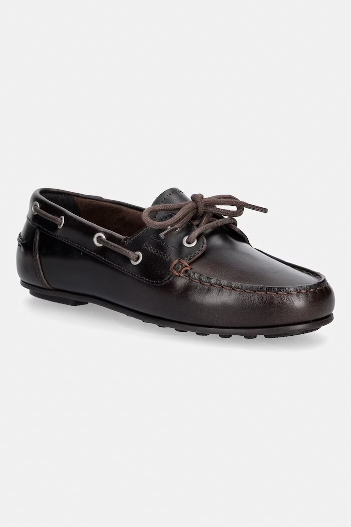 Gant мокасини дамски от кожа Seabaya кафяви 32571258