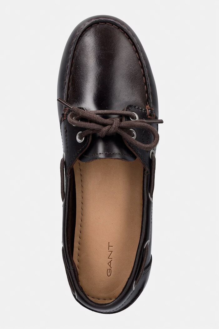 Gant мокасини дамски от кожа Seabaya кафяви 32571258