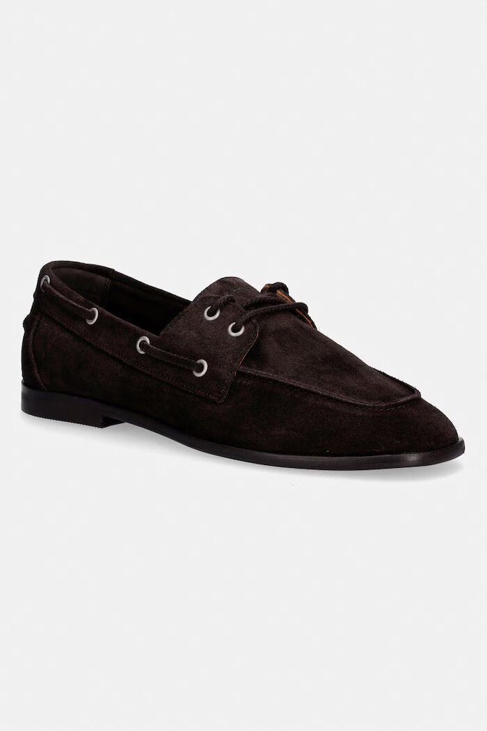 Gant мокасини дамски от велур Gimble кафяви 32531288