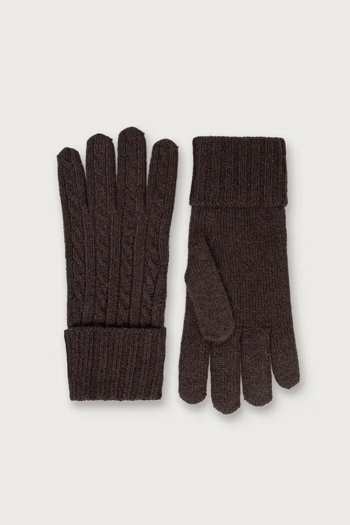 Gant ръкавици от вълнена материя кафяви 4930022