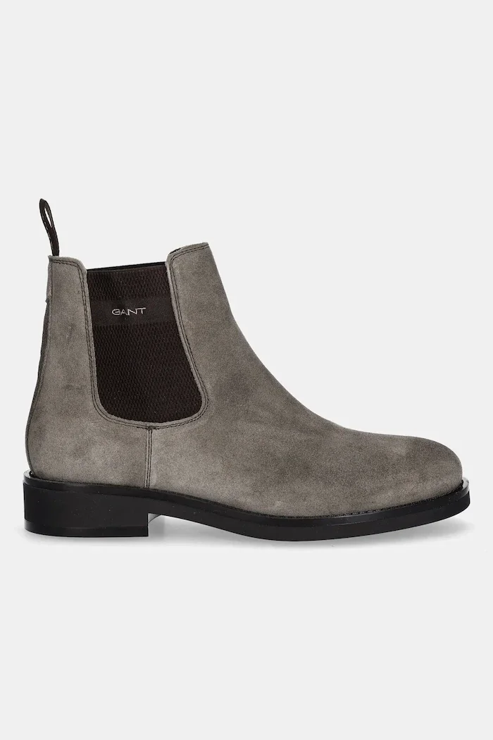Gant Велурени боти челси Prepdale мъжки в сиво 31653106