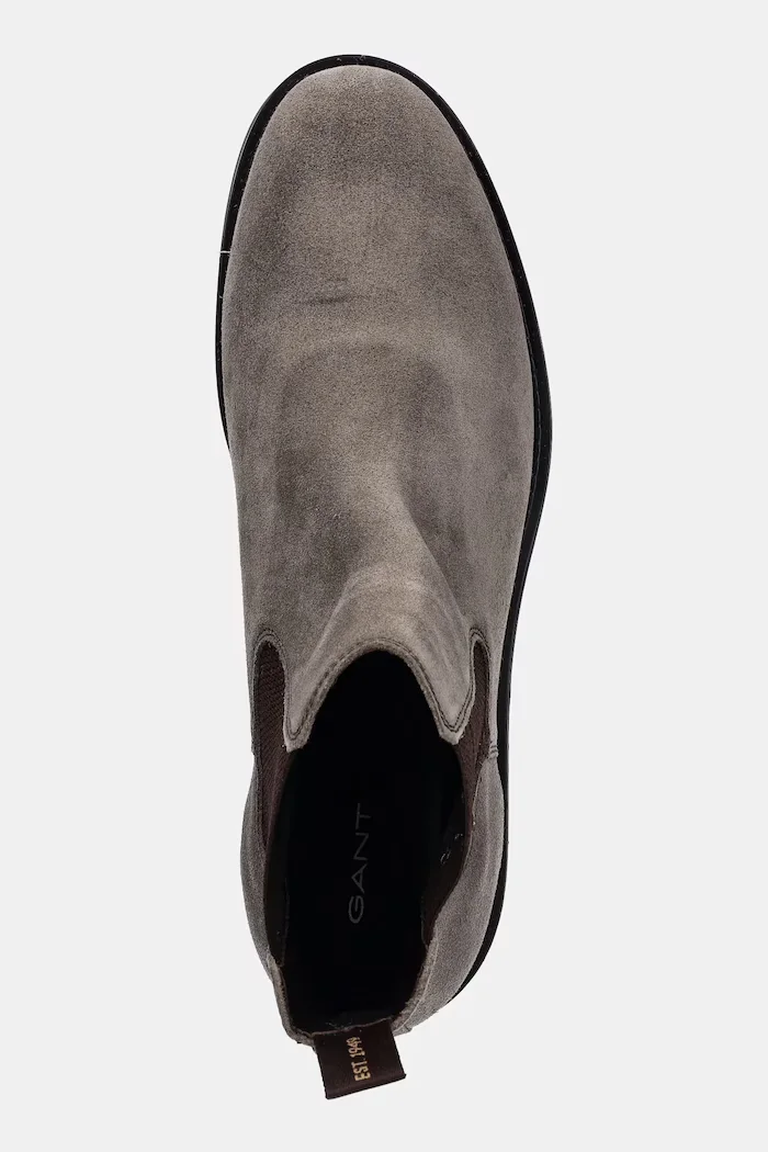 Gant Велурени боти челси Prepdale мъжки в сиво 31653106