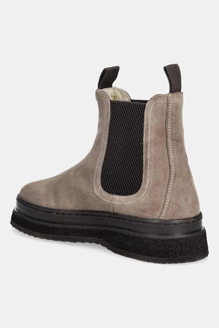 Gant Велурени боти челси Sistown в бежово с платформа 31553102