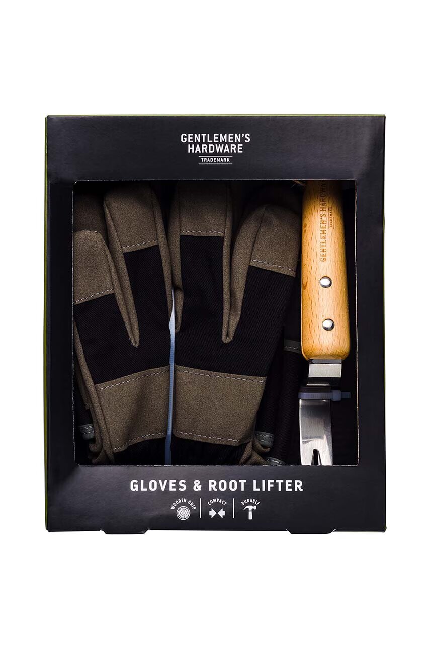 Gentlemen's Hardware Градинарски комплект Leather Gloves & Root Lifter (2 броя)